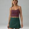 71cd8t4cOoL.jpg Women's Dreamlux Crop Tank Tops with Built in Bra Adjustable Spaghetti Strap Workout Yoga Camisole