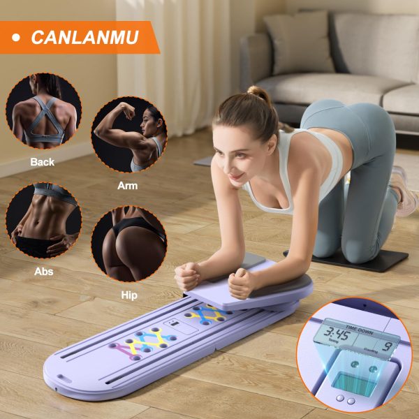 Pilates Board,Pilates Reformer Sets, Multifunctional Abdominal Pilates Board for Home Workout Equipment, Portable Foldable Ab