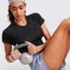 71jRTRllwqL.jpg Seamless Womens Short Sleeve Crop Tops Breathable Slim Fit Gym Workout Shirts Athletic Running Basic Tee Top