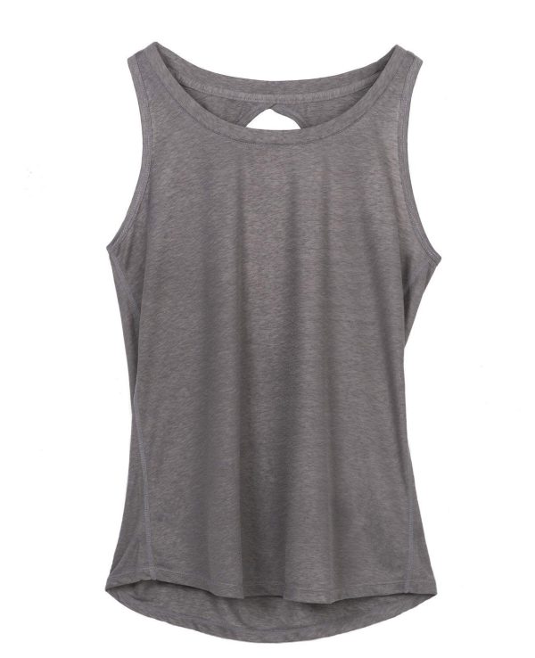 Women's Lightweight Breathable Open Back Workout Athletic Yoga Tank Tops