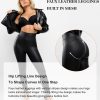 71n8ObknR8L.jpg Shapewear Leggings Leather Pants - Faux Leather Leggings for Women Tummy Control Hight Waisted Pleather Pants