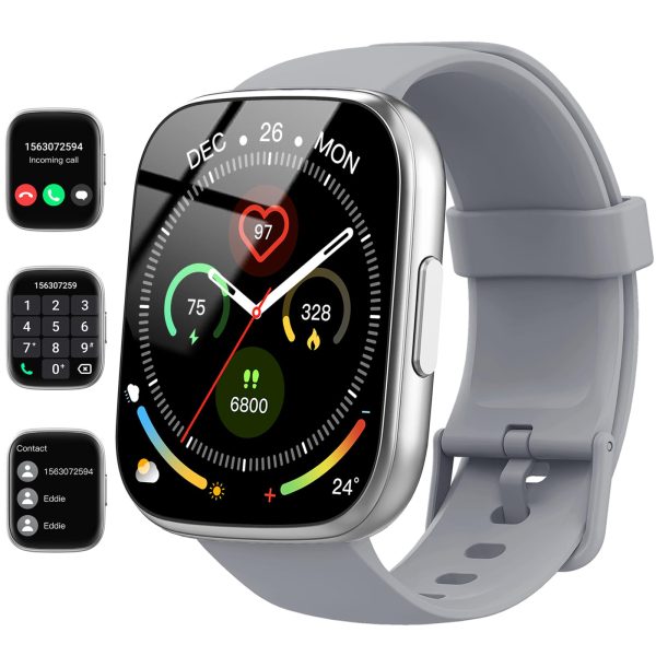 Smart Watch, 1.95" Smartwatch for Men Women(Answer/Make Call), Fitness Watch with 110+ Sports Modes/Heart Rate/Pedometer/Sleep