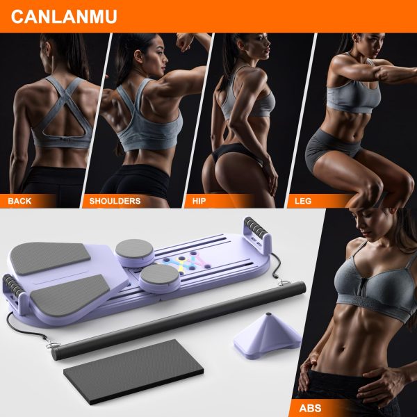 Pilates Board,Pilates Reformer Sets, Multifunctional Abdominal Pilates Board for Home Workout Equipment, Portable Foldable Ab