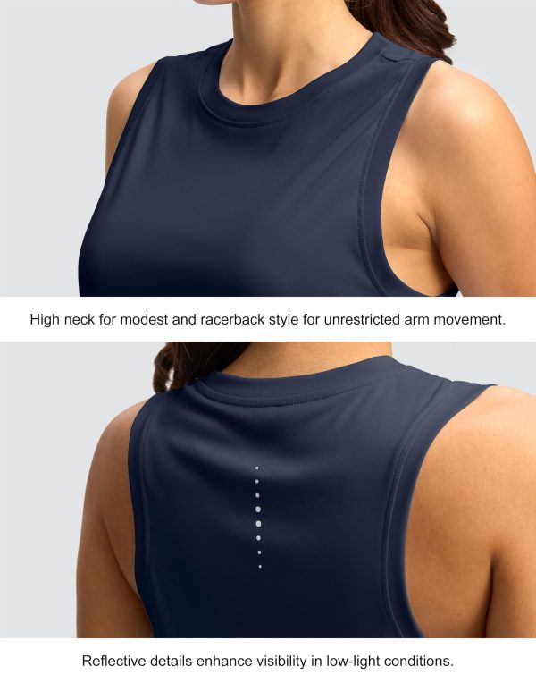71pJJEfrrL.jpg Women's Sleeveless Workout Tops Lightweight Tennis Yoga Athletic Running Shirts Racerback Tank Tops for Women