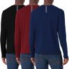 71pOfHWj25L.jpg 3 Pack Men's Cotton Shirt Loose Fit Long Sleeve T-Shirt Moisture Wicking Crew Neck Shirts Comfort Casual Base Layer Tops