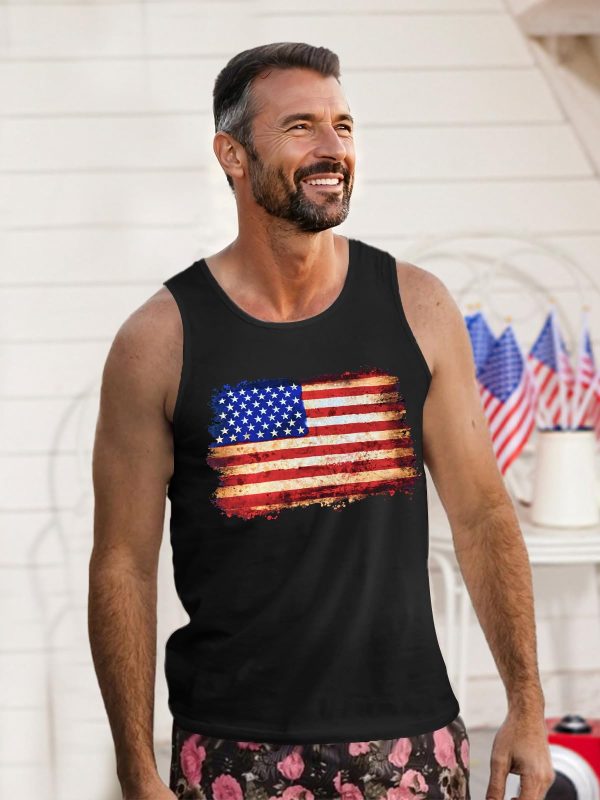 71q44XLhgbL.jpg 4th of July Tank Top Men American Flag Patriotic Sleeveless Shirts USA Stars and Stripes Independence Day Muscle Tanks