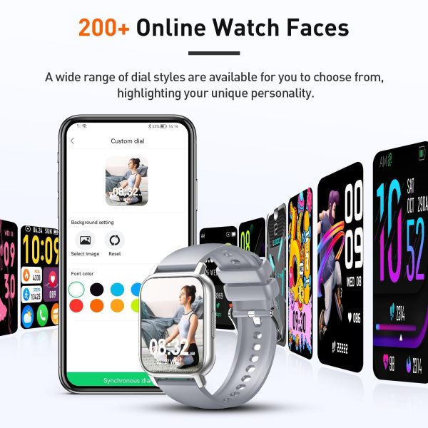 Smart Watch, 1.95" Smartwatch for Men Women(Answer/Make Call), Fitness Watch with 110+ Sports Modes/Heart Rate/Pedometer/Sleep