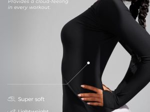 Womens Cloudweight Long Sleeve Workout Tops Lightweight Athletic Basic Shirts Soft Casual T-Shirt with Thumb Hole