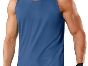 Men's Workout Tank Tops Sleeveless UPF 50+ Summer Sun Shirts Quick Dry for Running Swim Gym Beach