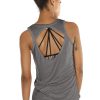 Women's Lightweight Breathable Open Back Workout Athletic Yoga Tank Tops