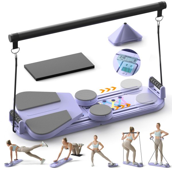 Pilates Board,Pilates Reformer Sets, Multifunctional Abdominal Pilates Board for Home Workout Equipment, Portable Foldable Ab