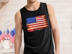 4th of July Tank Top Men American Flag Patriotic Sleeveless Shirts USA Stars and Stripes Independence Day Muscle Tanks