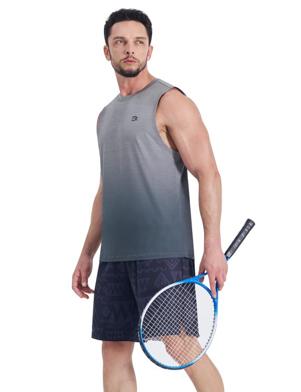 71uvAWblrKL.jpg Men's Tank Tops Quick Dry Workout Muscle Sleeveless Shirts Summer Gym Athletic Shirt for Swim Beach Running