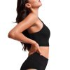 71vzbD9SoXL.jpg Women's Bikini Top Cropped V Neck Adjustable Spaghetti Straps Swimsuit Padded Athletic Bathing Suit