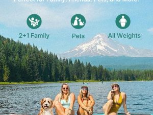 Inflatable Stand Up Paddle Board with SUP Accessories, Anti-Slip EVA Deck, 10’6’’ Inflatable Paddle Boards for Adults & Youth of