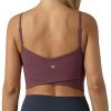 81-QoeyrIcL.jpg Women's Dreamlux Crop Tank Tops with Built in Bra Adjustable Spaghetti Strap Workout Yoga Camisole