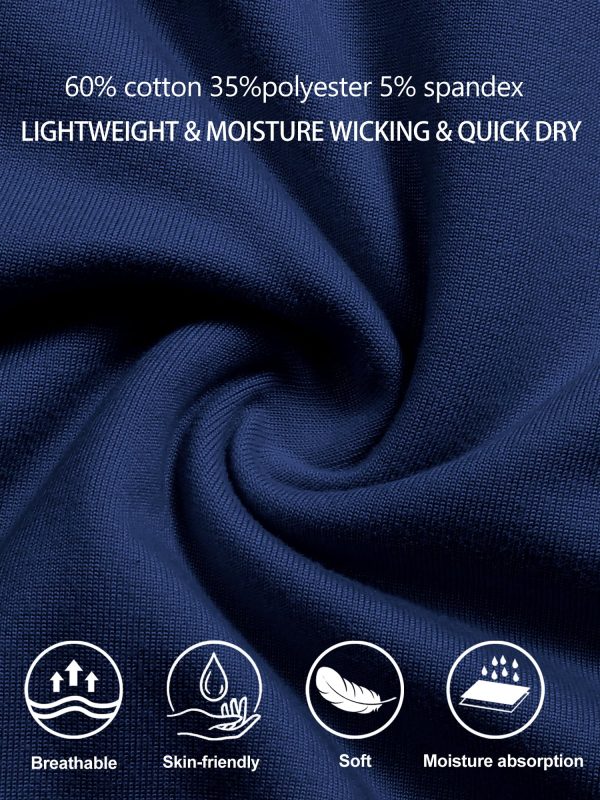 810zw1JmIkL.jpg 3 Pack Men's Cotton Shirt Loose Fit Long Sleeve T-Shirt Moisture Wicking Crew Neck Shirts Comfort Casual Base Layer Tops