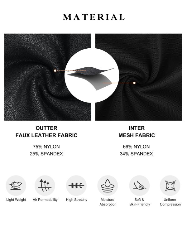 8179h-nOxqL.jpg Shapewear Leggings Leather Pants - Faux Leather Leggings for Women Tummy Control Hight Waisted Pleather Pants