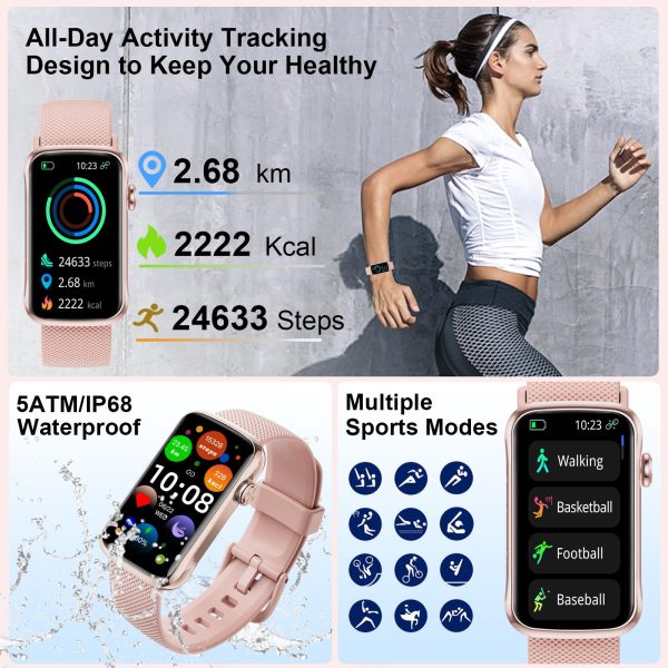 817U0OxTHQL.jpg Smart Watch, Smartwatch for Men Women with 24 Sport Modes, IP68 Waterproof Fitness Tracker with 24/7 Heart Rate/Sleep/SpO2