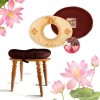 Seat for Yoni in a Luxury Package-Devi Steaming Wooden SEAT with Engraved Pictures of Goddess Yoga and Muladhara (Queen