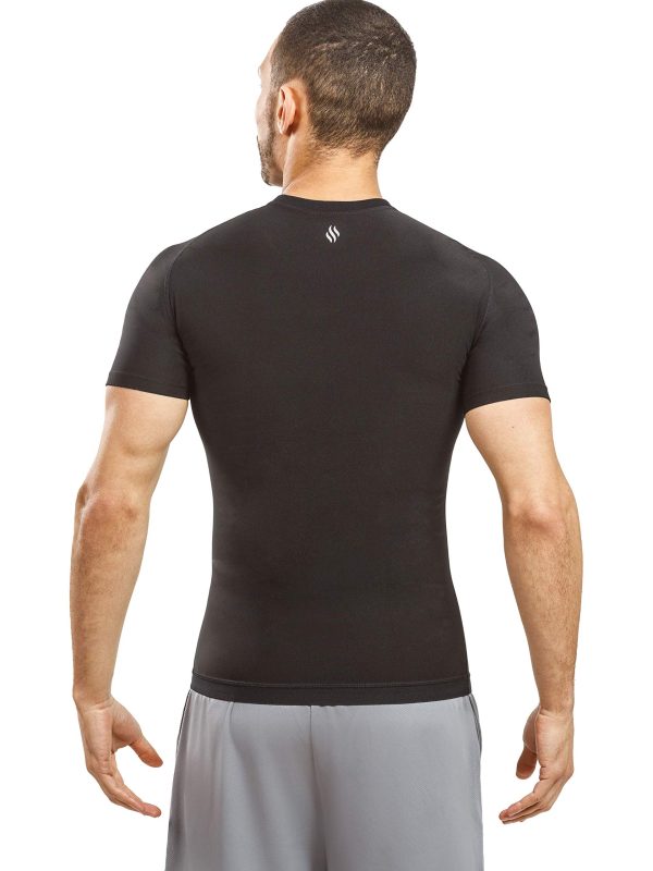 81AefYStKjL.jpg Men's Sauna Suit Shirt Athletic Tee, Short Sleeve Compression T-Shirt, Performance Baselayer Workout Shirt