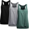 81HBIQFSGgL.jpg Racerback Tank Tops for Women Yoga Athletic Workout Tops Sleeveless Loose Fit Muscle Shirts Activewear 3 Pack