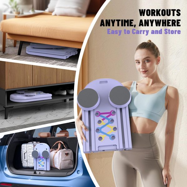 81JigGJlspL.jpg Pilates Board – 6-in-1 Foldable Reformer Training Kit with Auto-Rebound Ab Roller & Digital Display – Portable Home Core Workout