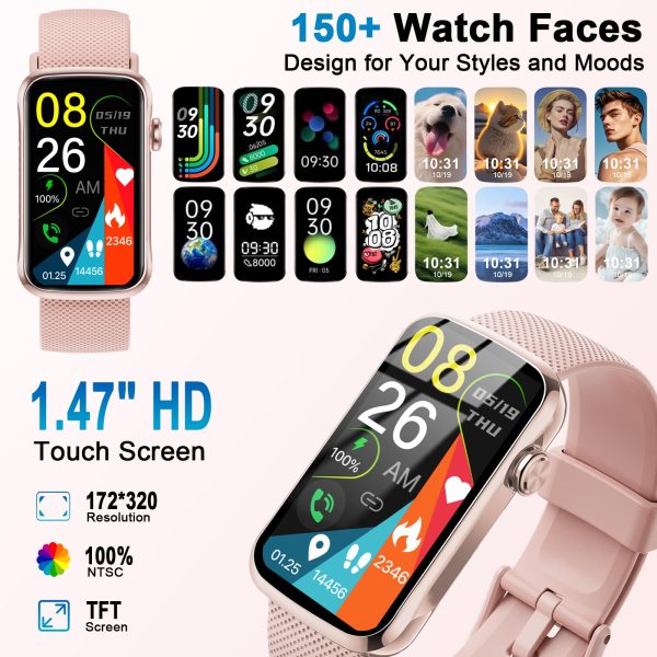 81N0VYhY5vL.jpg Smart Watch, Smartwatch for Men Women with 24 Sport Modes, IP68 Waterproof Fitness Tracker with 24/7 Heart Rate/Sleep/SpO2
