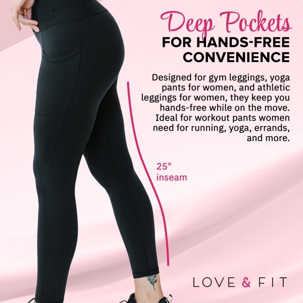 81P8bTc4pHL.jpg 25" SoftLuxe Stay Put Leggings in Black – High Waisted Workout Pants for Women – Buttery Soft, Squat Proof, Silicone Grip