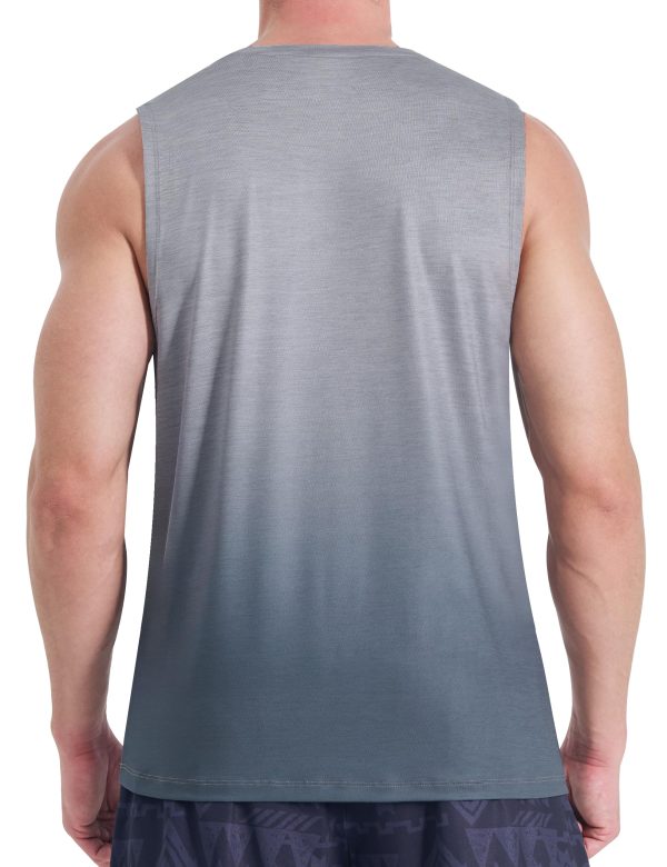81YHaqv1fpL.jpg Men's Tank Tops Quick Dry Workout Muscle Sleeveless Shirts Summer Gym Athletic Shirt for Swim Beach Running
