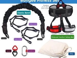Bungee Fitness Set, Heavy Resistance Band Set, Professional 4D Yoga Bungee Rope Workout Equipment W/6 Sizes, for Home Gym