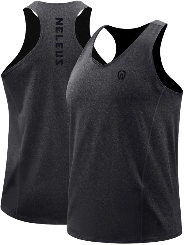 81f7JsDFWsL.jpg Men's 3 Pack Running Tank Top Dry Fit Y-Back Athletic Workout Tank Tops