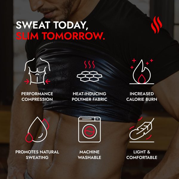 81fIqup2NfL.jpg Men's Sauna Suit Shirt Athletic Tee, Short Sleeve Compression T-Shirt, Performance Baselayer Workout Shirt