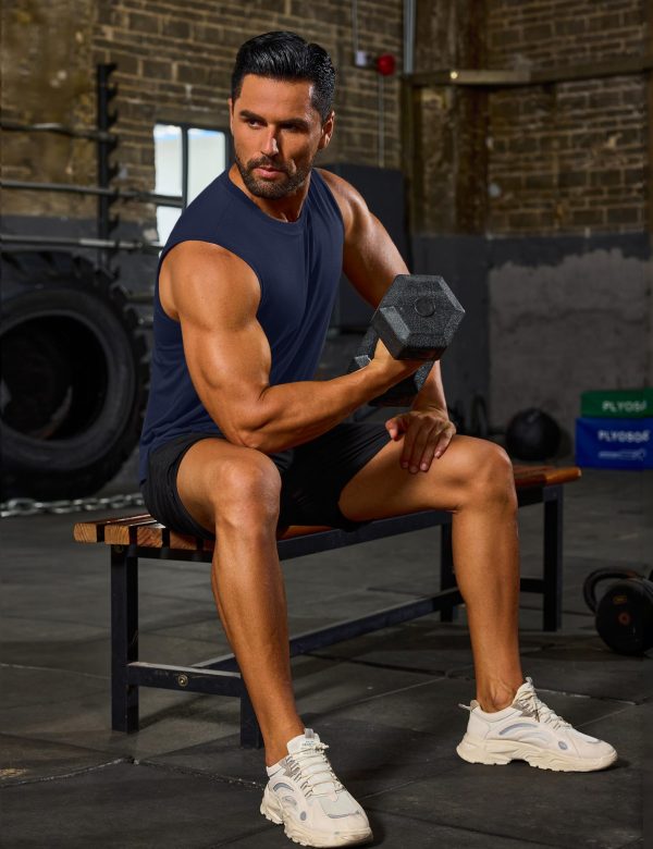 81fO2agdEQL.jpg Men's Tank Top UPF 50+ Cotton Sleeveless Shirt Lightweight Casual Gym Workout Shirts Cooling Muscle Tee Shirt
