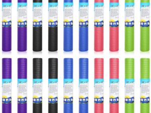20 Pcs Yoga Mat Non Slip Exercise Workout Mat with Strap for Women Gym Fitness Home Supplies, 72 x 24 Inch