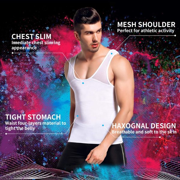 91xW5Dwe-L.jpg Mens Slimming Body Shaper Vest Chest Compression Shirt Abs Abdomen Slim Tank Top Undershirt